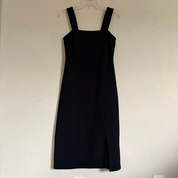 Women's Chelsea28 Black Square Neck Midi Dress XS - Picture 8 of 14